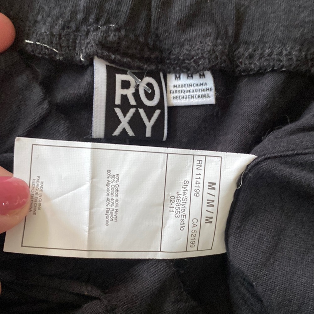 ROXY SURF BOHO FRINGE LOUNGE SHORTS BLACK - Picture 6 of 13
